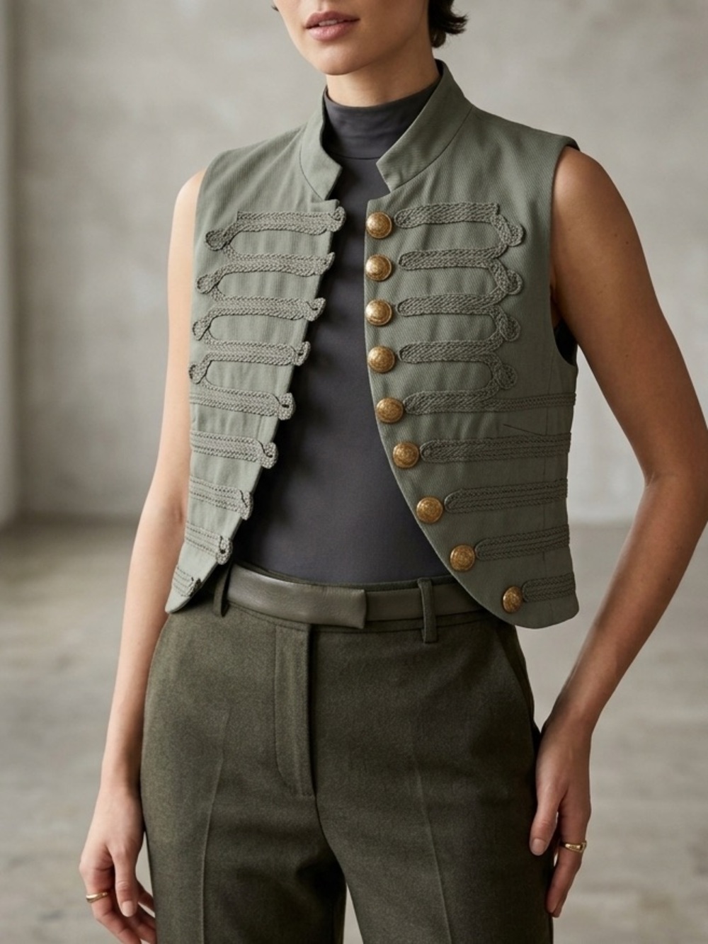 Vintage Jacob • Military Vest Hussar Style Grunge Steampunk Militia Napoleon